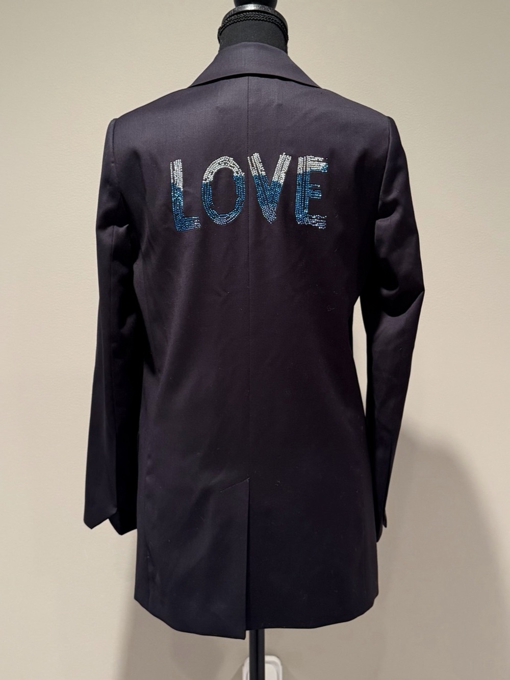 Zadig & Voltaire Viva Love Strass Blazer Blue Size 34